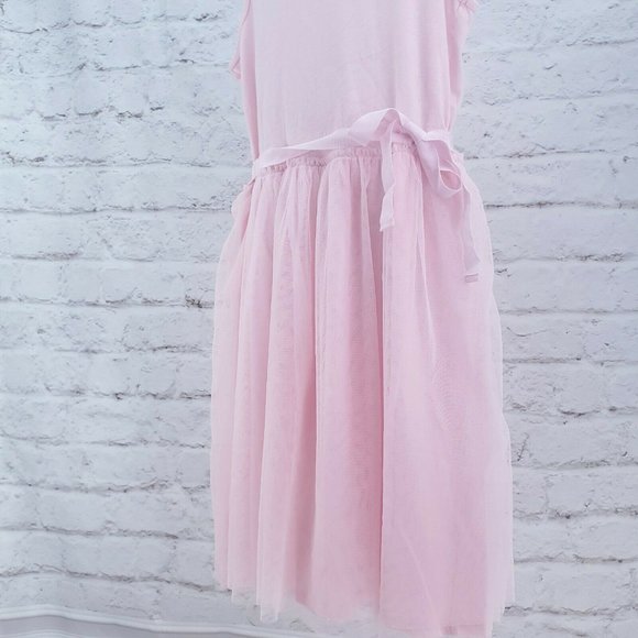 Crew Cuts Girls Pastel Pink Sleeveless Tulle Knit Summer A Line Dress Size 10 - Picture 6 of 15